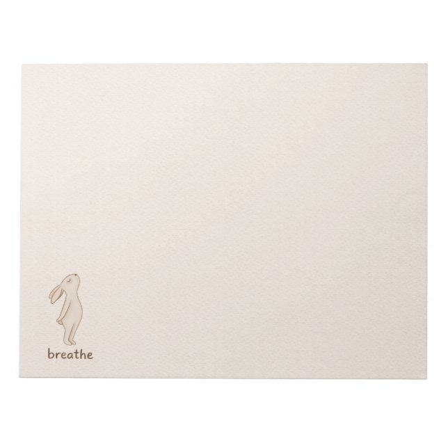 Bloc-notes de bureau Minimal Breathe Bunny (Devant)