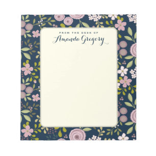 Bloc-notes de bureau personnalisé Wild Garden Flo