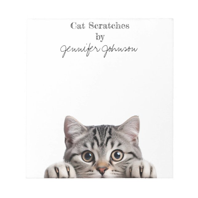 Bloc-notes de chat tigré drôle (Devant)