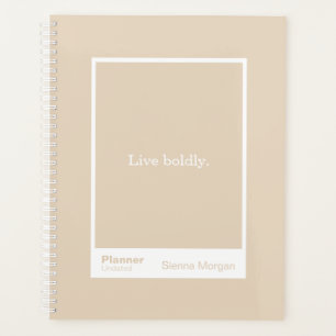 Bloc-notes de citation en kaki/beige doux   Entièr