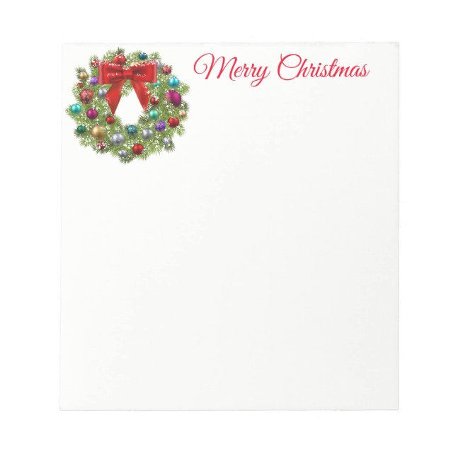 Bloc-notes de couronne de Noël (Devant)