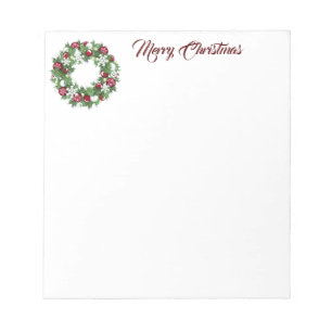 Bloc-notes de couronne de Noël