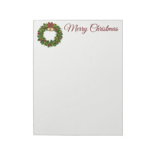 Bloc-notes de couronne de Noël