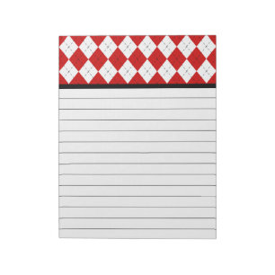 Bloc-notes de cuisine rétro Argyle