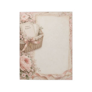 Bloc-notes de demande de prière chrétien floral