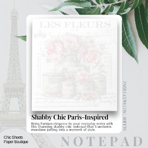 Bloc-notes de design vintage inspiré de Paris shab