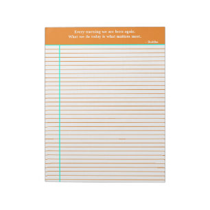 Bloc-notes de devis personnalisé, orange et aqua