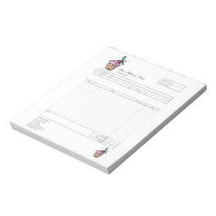 Bloc-notes de facture de formulaire de commande de