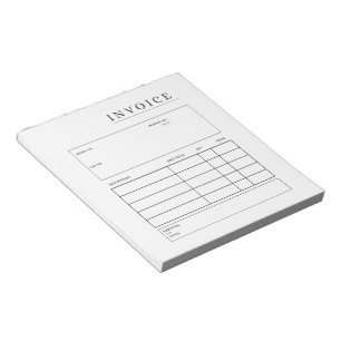 Bloc-notes de facture entièrement personnalisable
