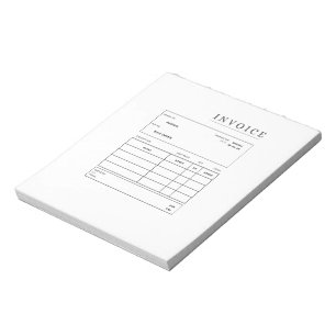 Bloc-notes de facture entièrement personnalisable