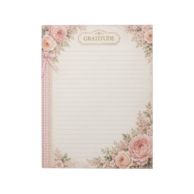 Bloc-notes de gratitude florale (Tourné)