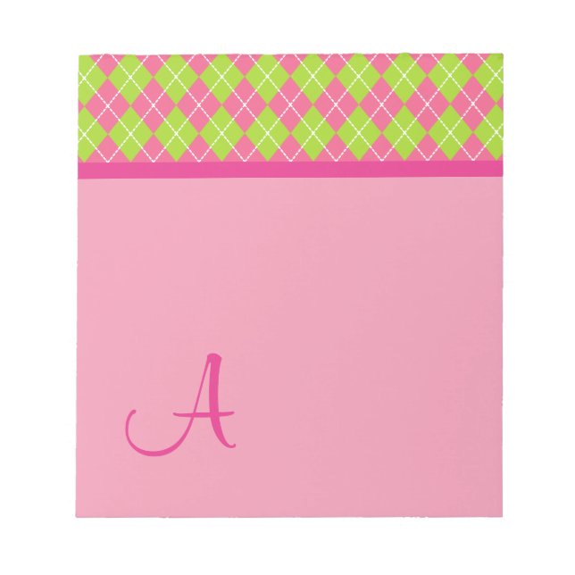 Bloc-notes de Jacquard monogramme (Devant)