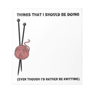Bloc-notes de Knitter - des choses que je devrais
