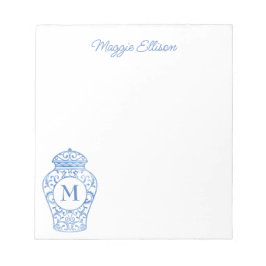 Bloc-notes de la boîte à gingembre monogramme de l