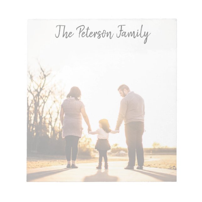 Bloc-notes de la famille personnalisée - photo ple (Devant)
