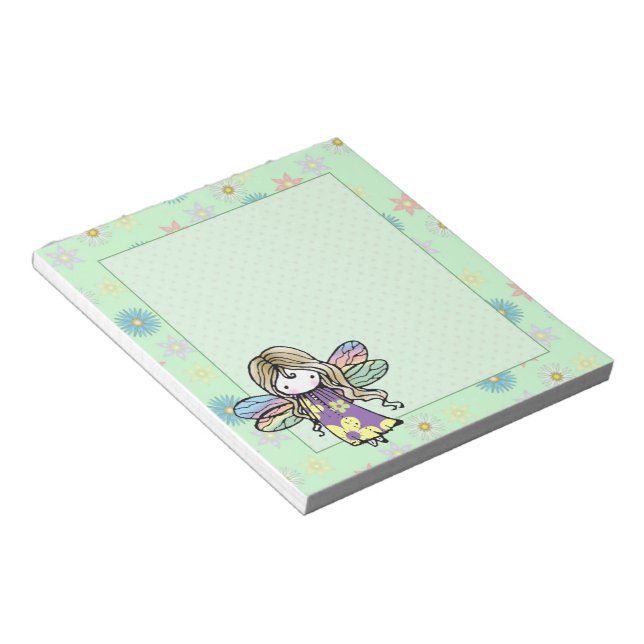 Bloc-notes de la fée des fleurs mignonne (Incliné)