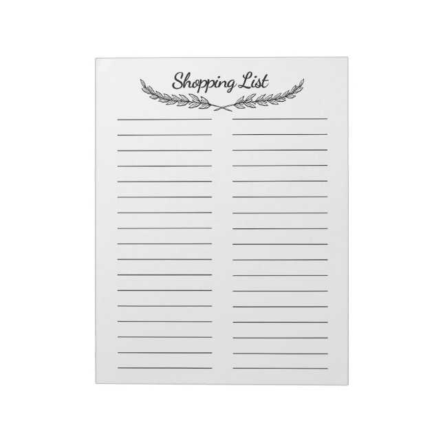 Bloc-notes de la liste d'achat (Tourné)
