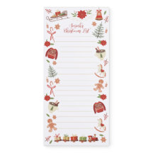 Bloc-notes de la liste de Noël