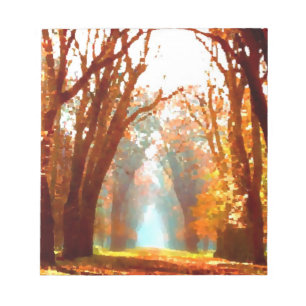 Bloc-notes de la scène d'automne