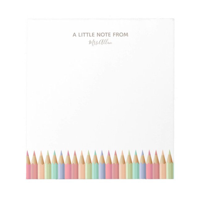 Bloc-notes de l'enseignant Crayon crayon (Devant)
