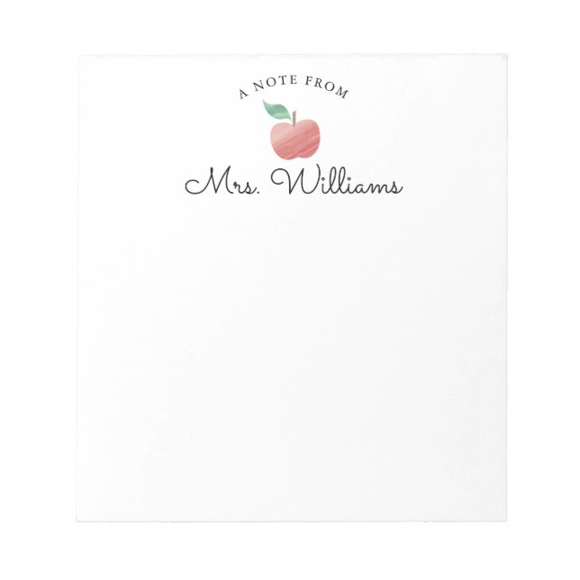 Bloc-notes de l'enseignant de couleur rouge à l'aq (Devant)