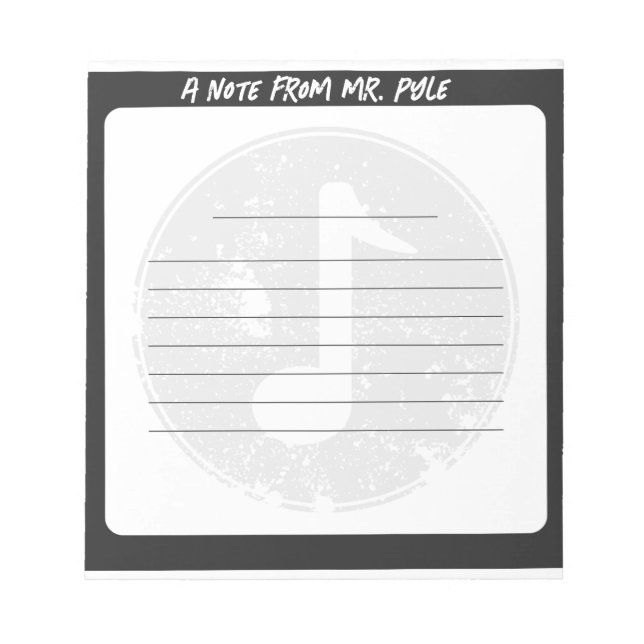 Bloc-notes de l'enseignant de musique (Devant)