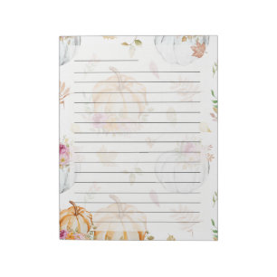 Bloc-notes de lettres Patch Citrouille – Papeterie
