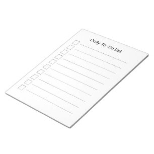 Bloc-notes de liste de tâches quotidiennes