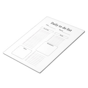Bloc-notes de liste de tâches quotidiennes moderne
