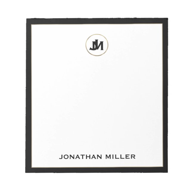 Bloc-notes de luxe simple et personnalisé (Devant)