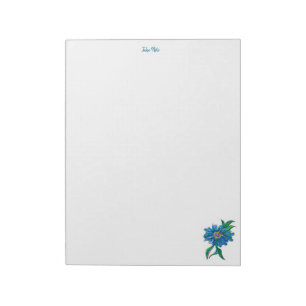 Bloc-notes de marguerite bleue