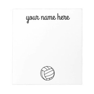 Bloc-notes de Merci de volley-ball personnalisé