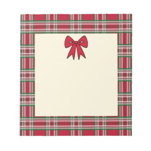 Bloc-notes de Noël à carreaux 
