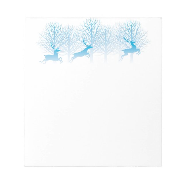 Bloc-notes de Noël Bleu cerf (Devant)