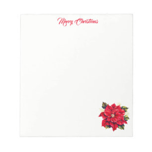 Bloc-notes de Noël Poinsettia