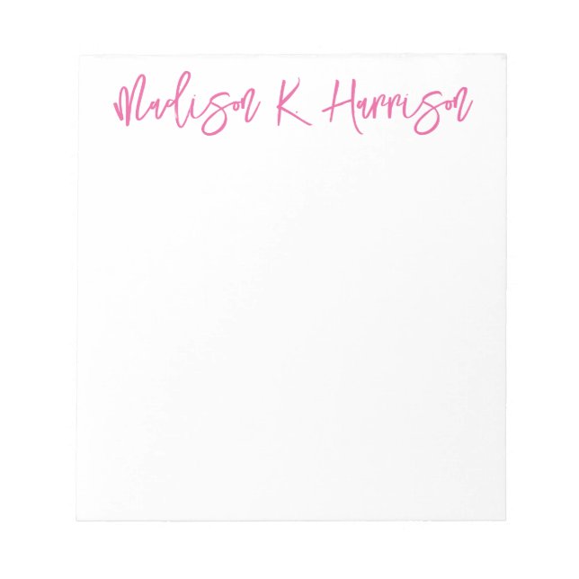 Bloc-notes de nom de script manuscrit de couleur q (Devant)