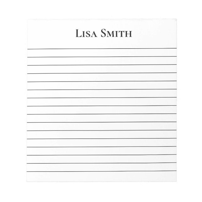 Bloc-notes de nom personnalisé (Devant)