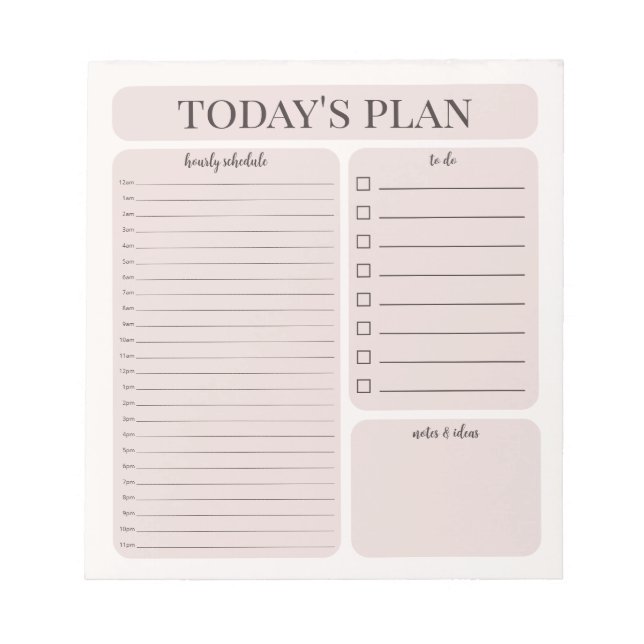 Bloc-notes de planification quotidienne minimalist (Devant)