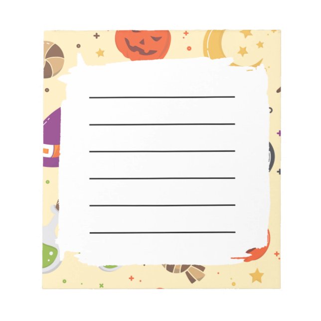 Bloc-notes de planification vierge à motif d'Hallo (Devant)
