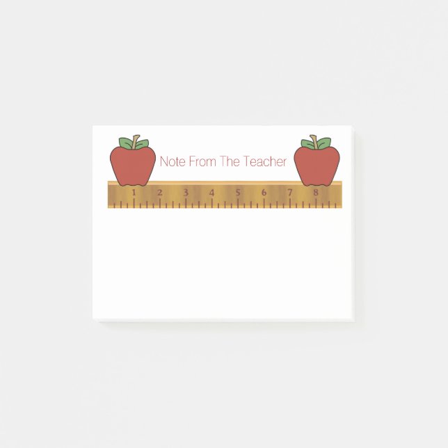 Bloc-notes de post-it de la règle du professeur (Devant)