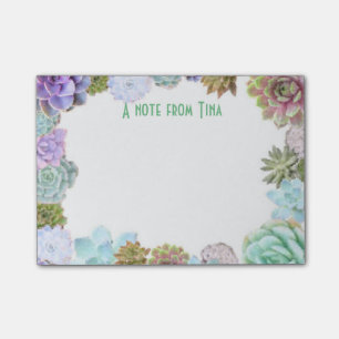 Bloc-notes de post-it de Succulents