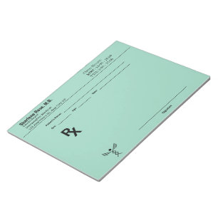 Bloc-notes de prescription personnalisé – RX du mé