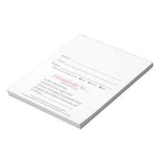 Bloc-notes de prospection et de recrutement Pink Z