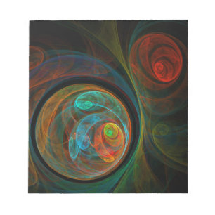 Bloc-notes de renaissance bleu Abstrait