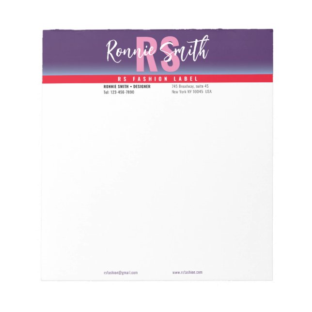 Bloc-notes de signature (Devant)