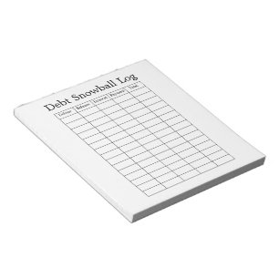 Bloc-notes de suivi de l'endettement personnalisé