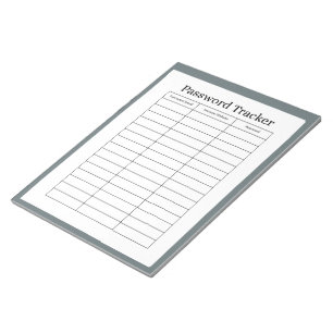 Bloc-notes de suivi de mots de passe facile