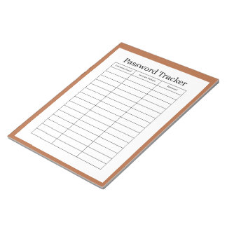 Bloc-notes de suivi de mots de passe simple