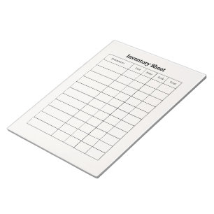 Bloc-notes de suivi d'inventaire