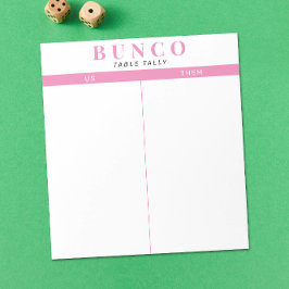 Bloc-notes de table simple rose et blanc